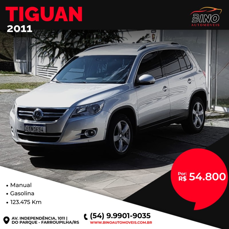 tiguan 2.0 tsi 16v turbo gasolina 4p tiptronic 2011 farroupilha