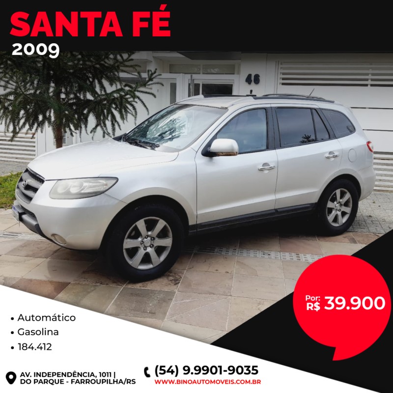 SANTA FÉ 2.7 MPFI GLS 7 LUGARES V6 24V GASOLINA 4P AUTOMÁTICO - 2009 - FARROUPILHA