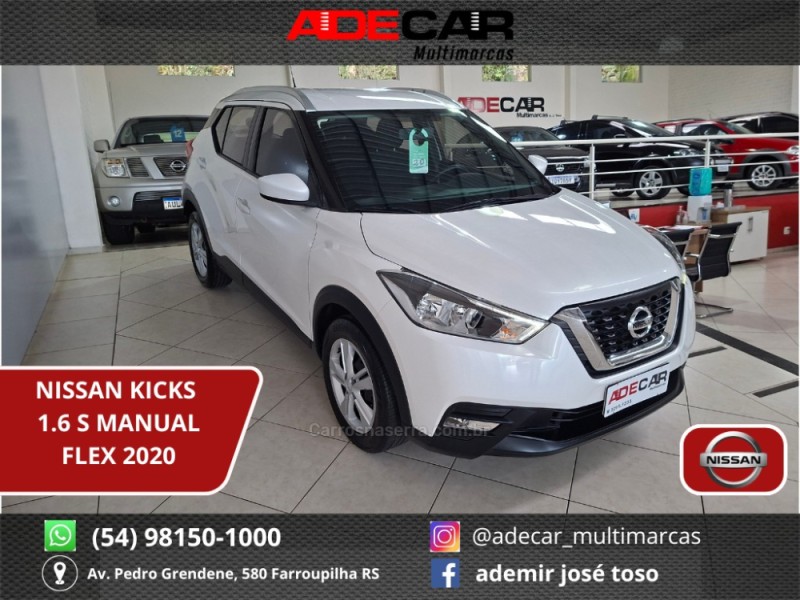 KICKS 1.6 16V FLEX S 4P MANUAL - 2020 - FARROUPILHA
