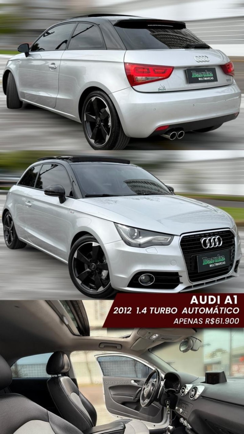 A1 1.4 TFSI ATTRACTION 16V 122CV GASOLINA 2P AUTOMÁTICO - 2012 - NOVO HAMBURGO