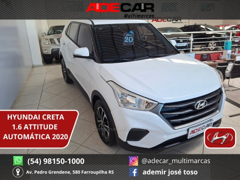 creta 1.6 16v attitude flex automatico 2020 farroupilha