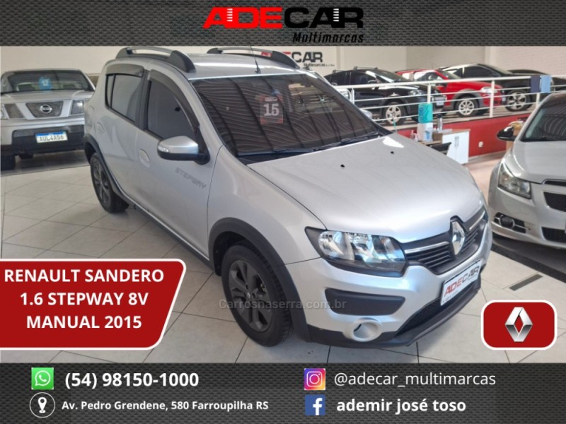sandero 1.6 stepway 8v flex 4p manual 2015 farroupilha