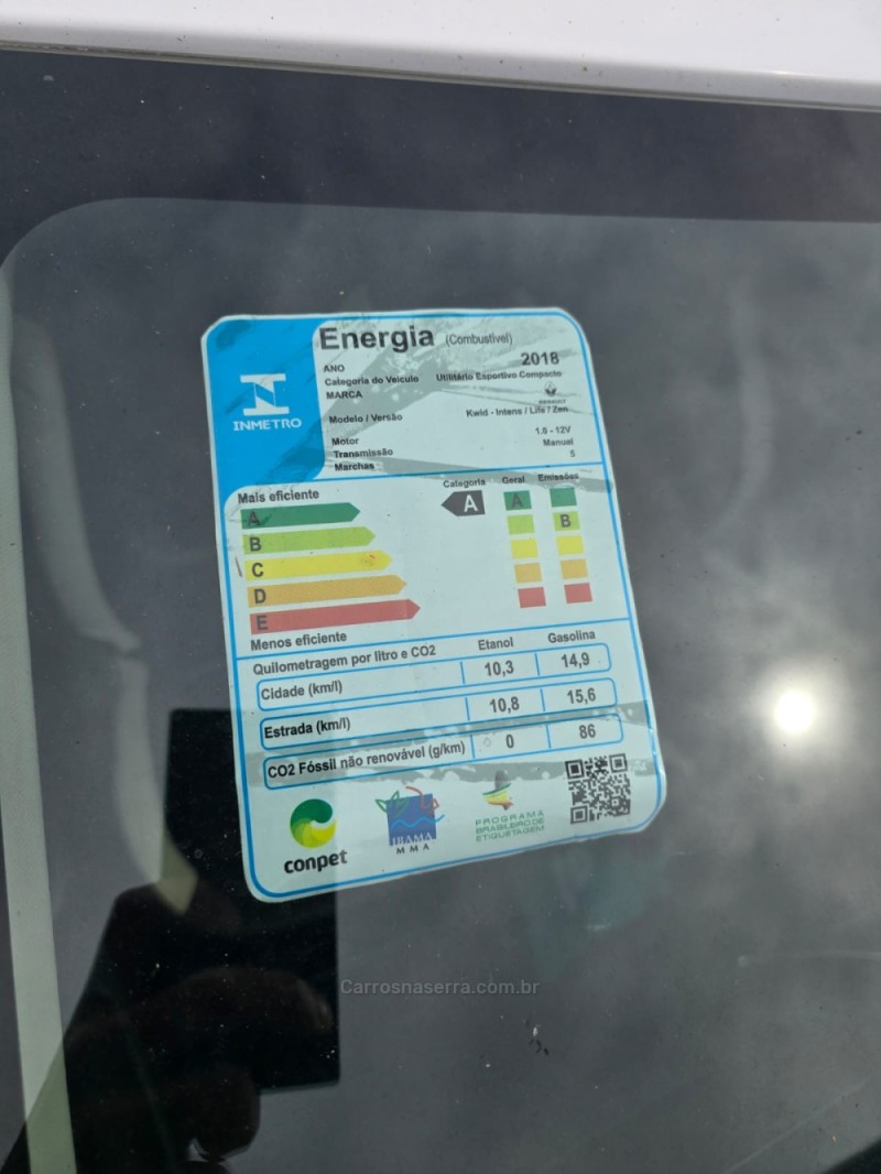 KWID 1.0 12V SCE FLEX INTENSE MANUAL - 2018 - LAJEADO