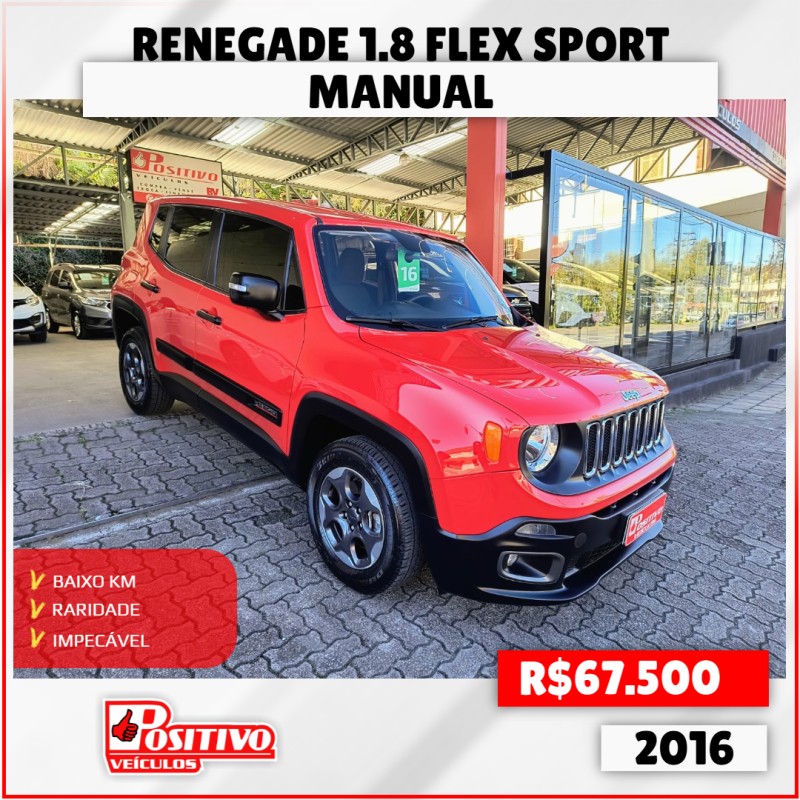 renegade 1.8 16v flex sport 4p manual 2016 caxias do sul