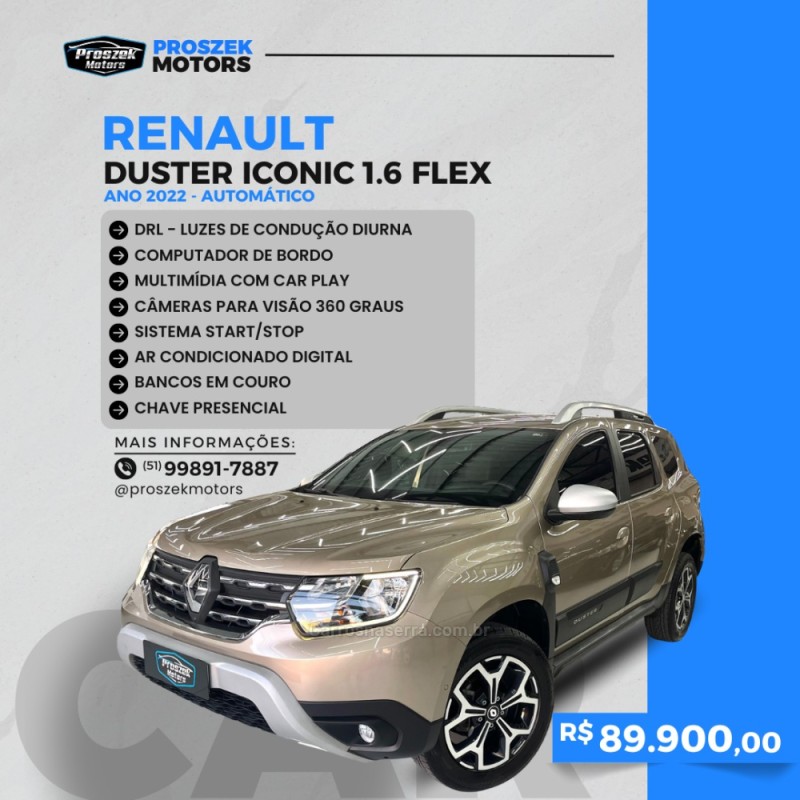 duster 1.6 iconic 16v flex 4p automatico 2022 canoas