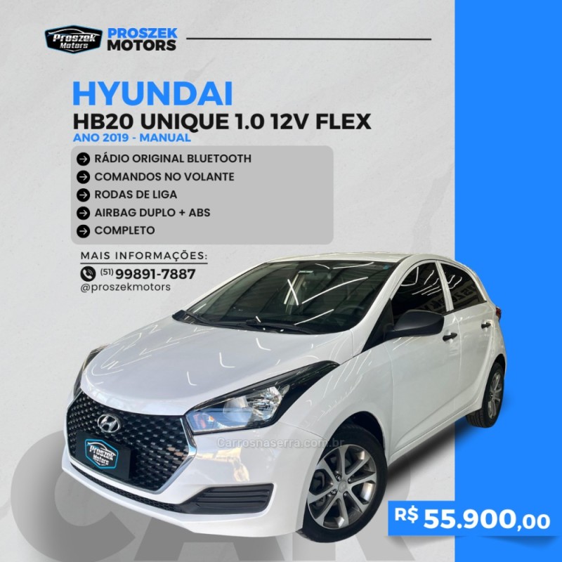 hb20 1.0 unique 12v flex 4p manual 2019 canoas