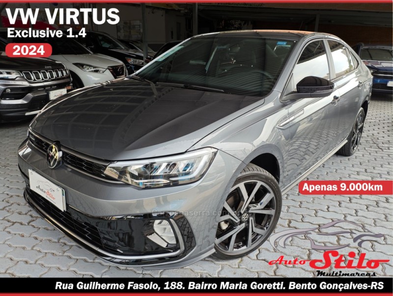 virtus 1.4 250 tsi 16v exclusive flex 4p automatico 2024 bento goncalves