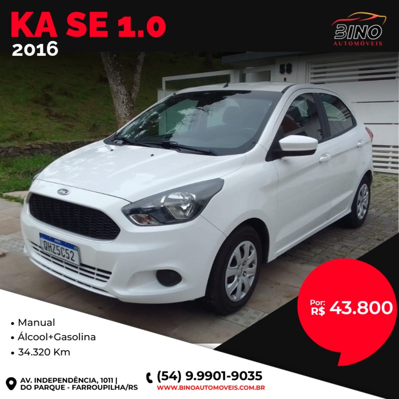 KA 1.0 SE 12V FLEX 4P MANUAL - 2016 - FARROUPILHA