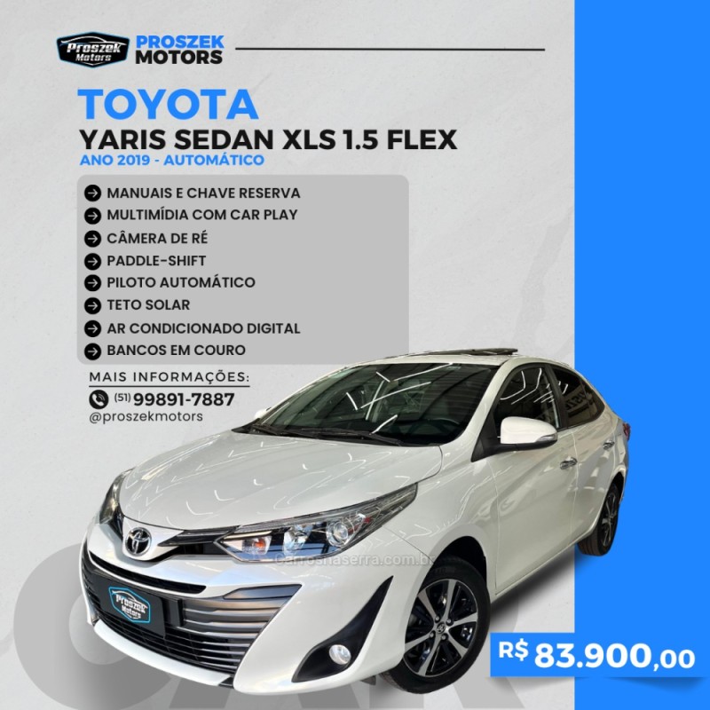 yaris 1.5 xl sedan 16v flex 4p automatico 2019 canoas