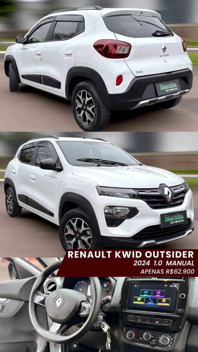KWID 1.0 12V OUTSIDER FLEX 4P MANUAL - 2024 - NOVO HAMBURGO