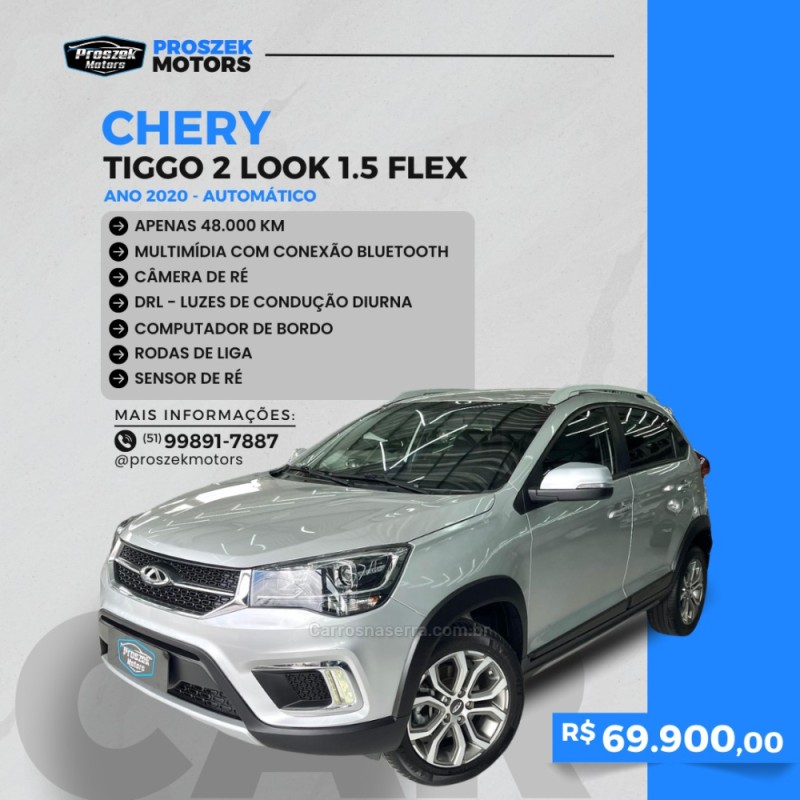 TIGGO 1.5 16V 2 LOOK GASOLINA 4P AUTOMÁTICO - 2020 - CANOAS