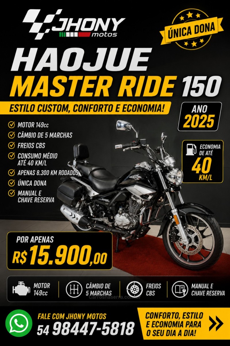 master ride 150  2025 caxias do sul