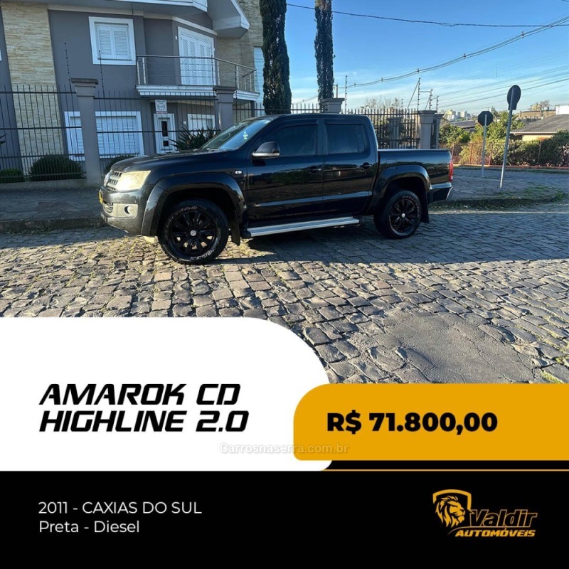 amarok 2.0 highline 4x4 cd 16v turbo intercooler diesel 4p manual 2011 caxias do sul