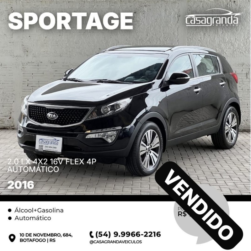 SPORTAGE 2.0 LX 4X2 16V GASOLINA 4P AUTOMÁTICO
