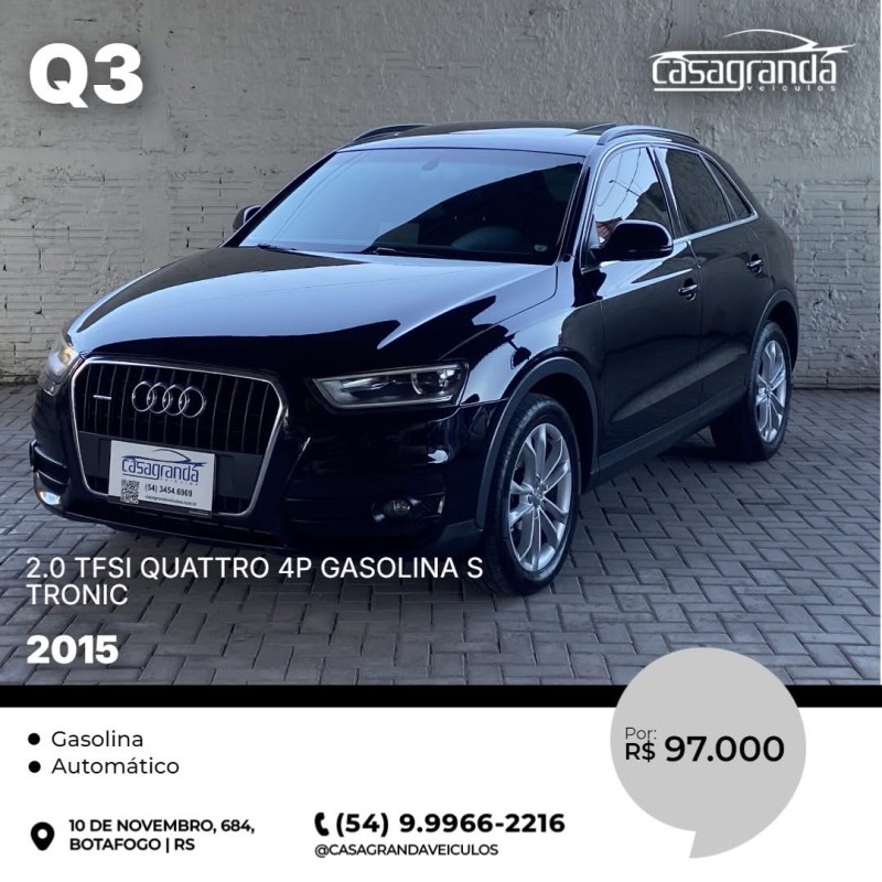 q3 2.0 tfsi quattro 4p gasolina s tronic 2015 bento goncalves