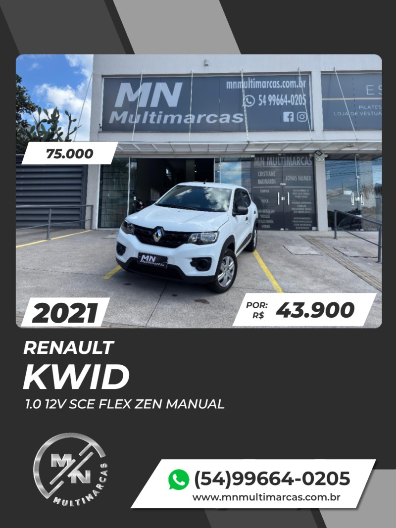 kwid 1.0 12v sce flex zen manual 2021 bento goncalves