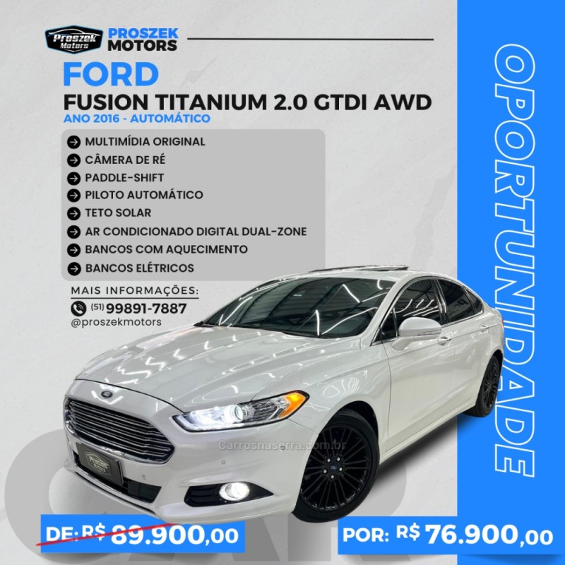 fusion 2.0 titanium awd 16v gasolina 4p automatico 2016 canoas
