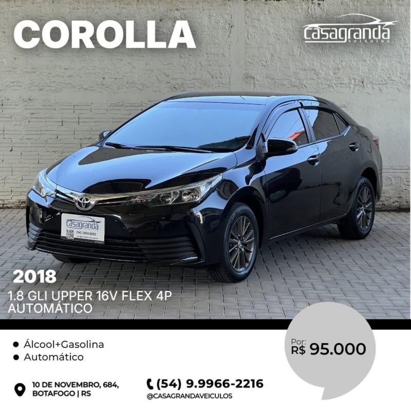 COROLLA 1.8 GLI UPPER 16V FLEX 4P AUTOMÁTICO