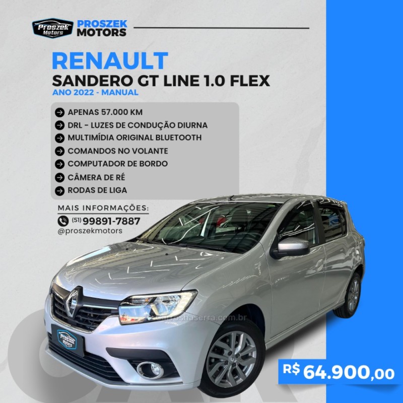 SANDERO 1.0 12V GT LINE LIMITED FLEX 4P MANUAL