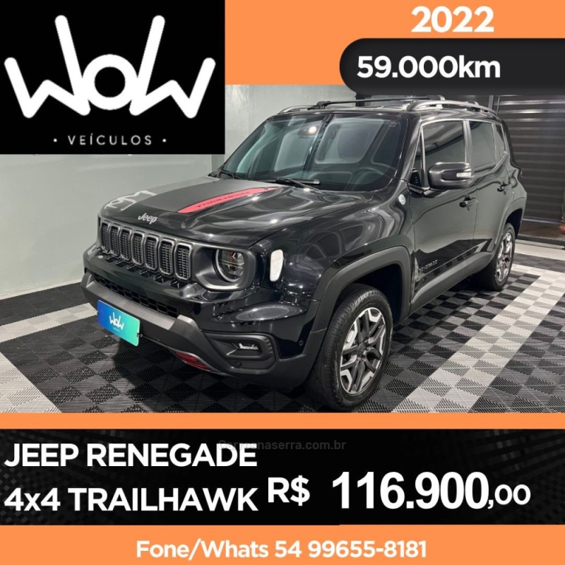 RENEGADE 1.3 TRAILHAWK T270 16V TURBO FLEX 4X4 4P AUTOMÁTICO - 2022 - BENTO GONçALVES