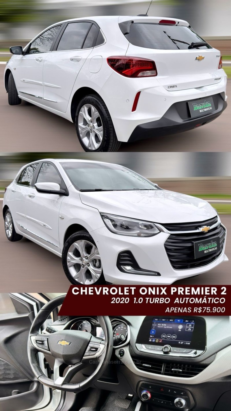 ONIX 1.0 PREMIER II 12V TURBO FLEX 4P AUTOMÁTICO - 2020 - NOVO HAMBURGO