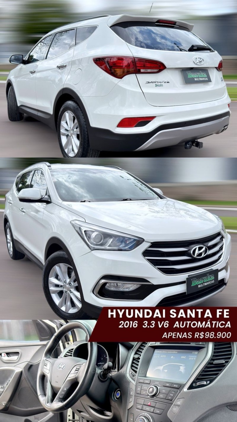 SANTA FÉ 3.3 MPFI 4X4 V6 270CV GASOLINA 4P AUTOMÁTICO - 2016 - NOVO HAMBURGO