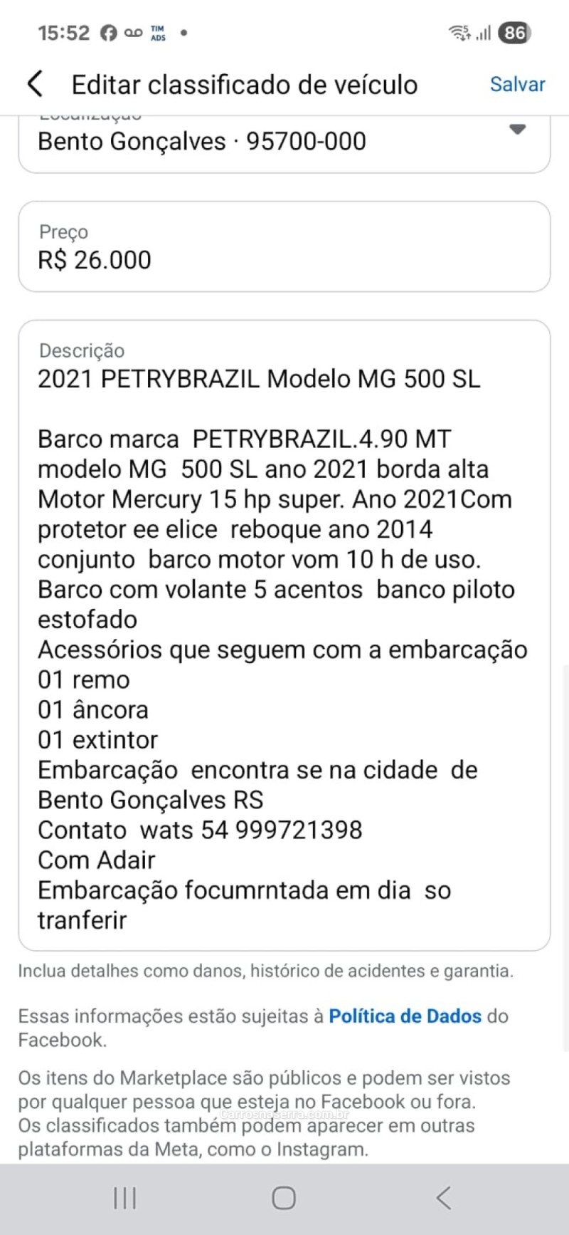 GTX 170  - 2021 - BENTO GONçALVES