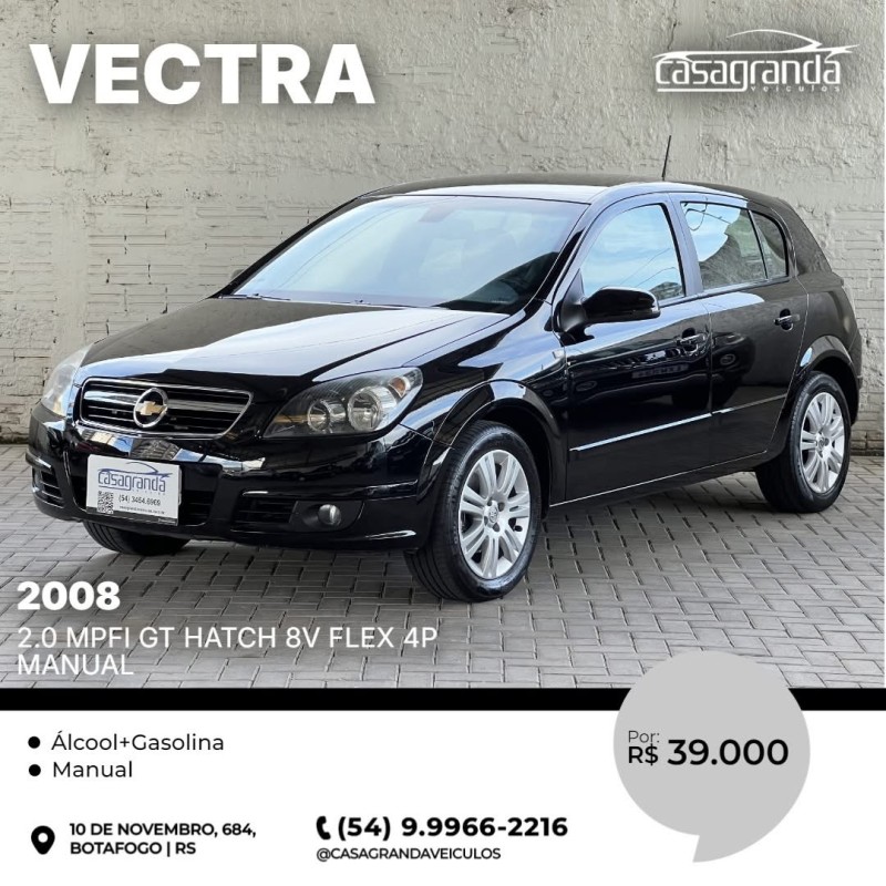 VECTRA 2.0 MPFI GT HATCH 8V FLEX 4P MANUAL