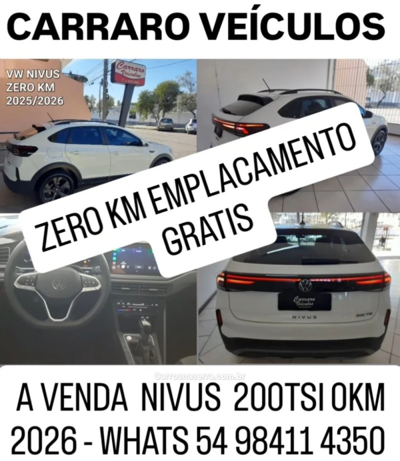nivus 1.0 tsi comfortline flex 4p automatico 2026 bento goncalves