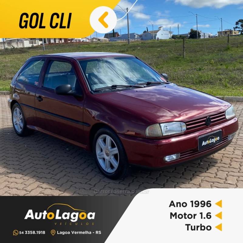 gol 1.6 cli 8v gasolina 2p manual 1996 lagoa vermelha