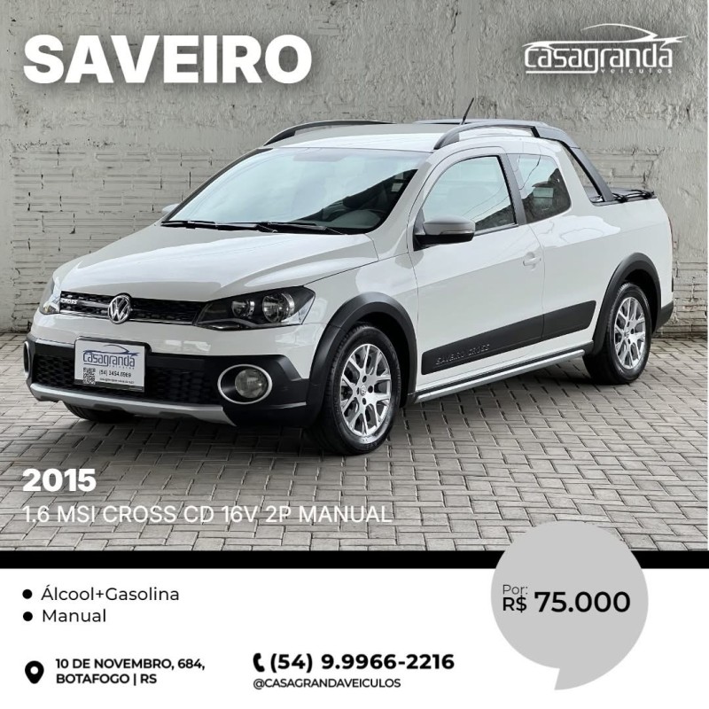 saveiro 1.6 msi cross cd 16v 2p manual 2015 bento goncalves