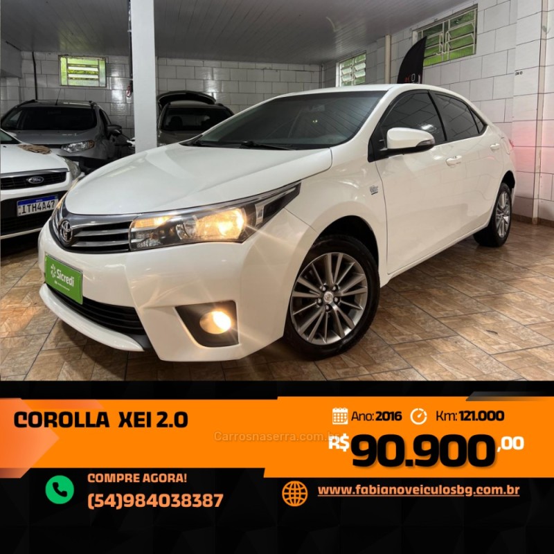 corolla 2.0 xei 16v flex 4p automatico 2016 bento goncalves