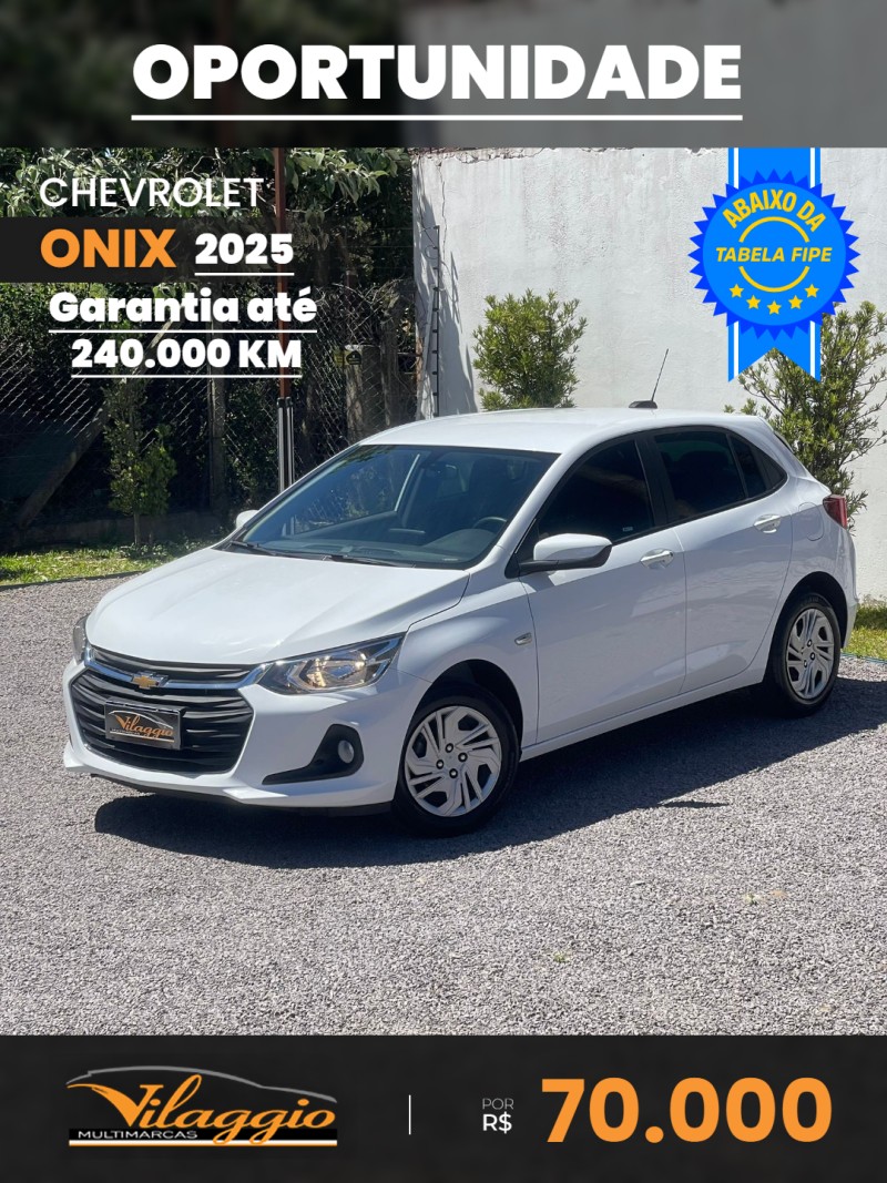 CHEVROLET - ONIX - 2024/2025 - Branca - R$ 70.000,00