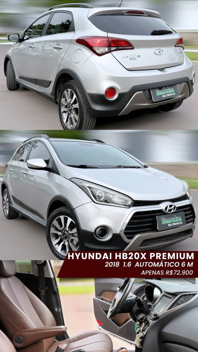 HB20X 1.6 16V PREMIUM FLEX 4P AUTOMÁTICO - 2018 - NOVO HAMBURGO
