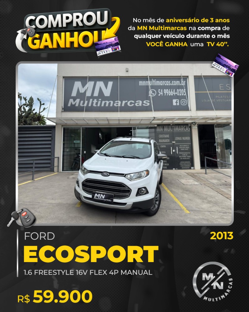 ecosport 1.6 freestyle 16v flex 4p manual 2013 bento goncalves