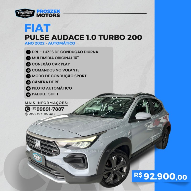 PULSE 1.0 AUDACE TURBO 200 12V FLEX 4P AUTOMÁTICO