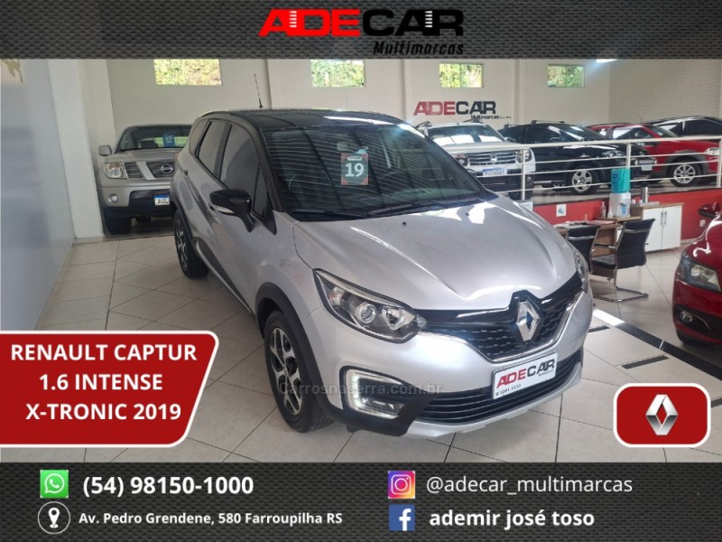 captur 1.6 16v flex intense automatico 2019 farroupilha