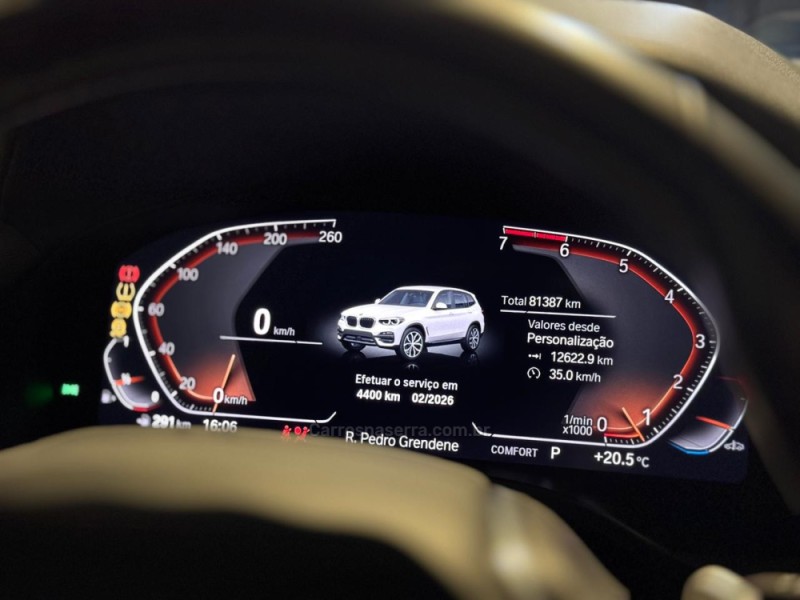 X3 2.0 XDRIVE 30I X LINE 16V GASOLINA 4P AUTOM - 2020 - FARROUPILHA