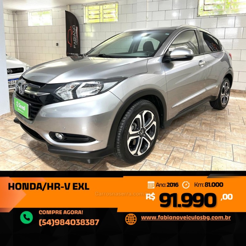 hr v 1.8 16v flex exl 4p automatico 2016 bento goncalves