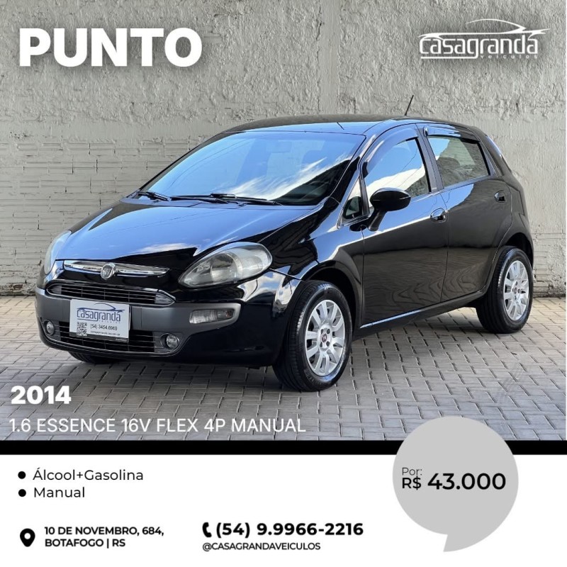 punto 1.6 essence 16v flex 4p manual 2014 bento goncalves