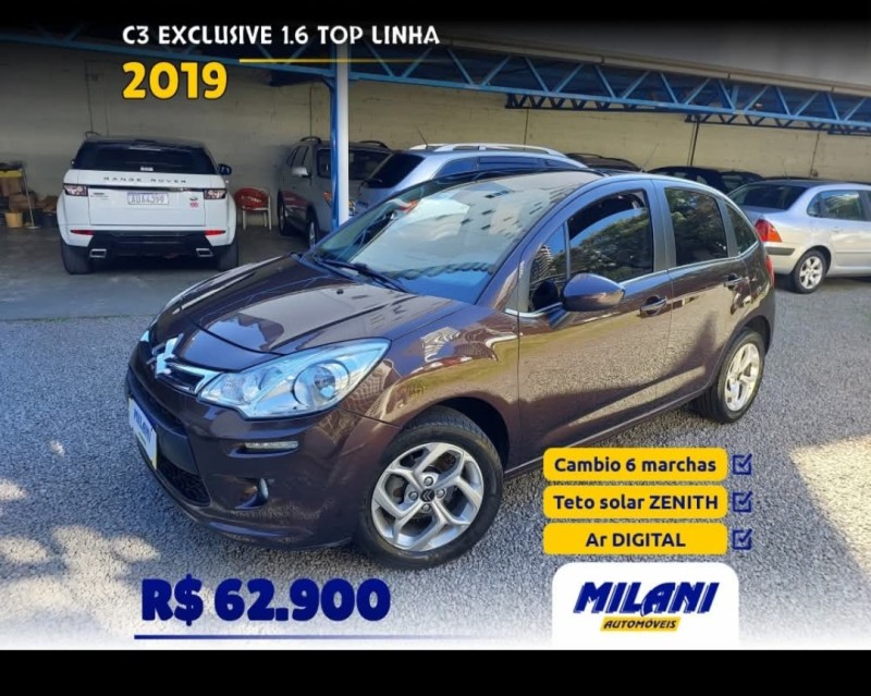 c3 1.6 exclusive 16v flex 4p automatico 2019 bento goncalves