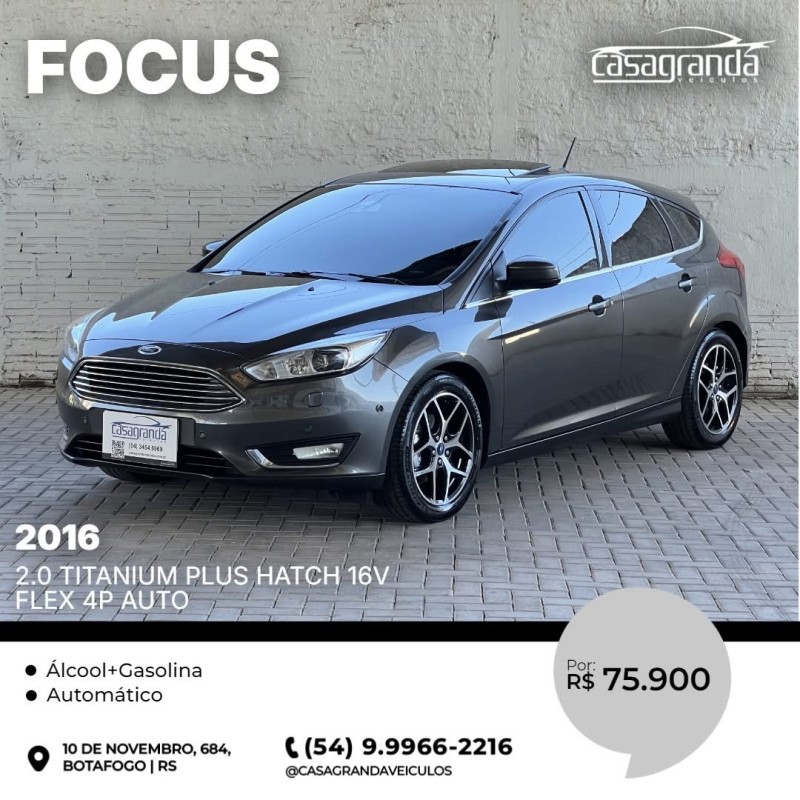 focus 2.0 titanium plus hatch 16v flex 4p auto 2016 bento goncalves