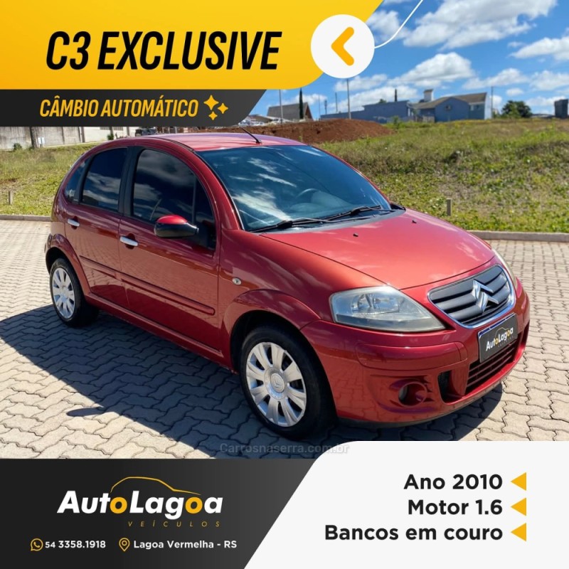c3 1.6 exclusive 16v flex 4p automatico 2010 lagoa vermelha