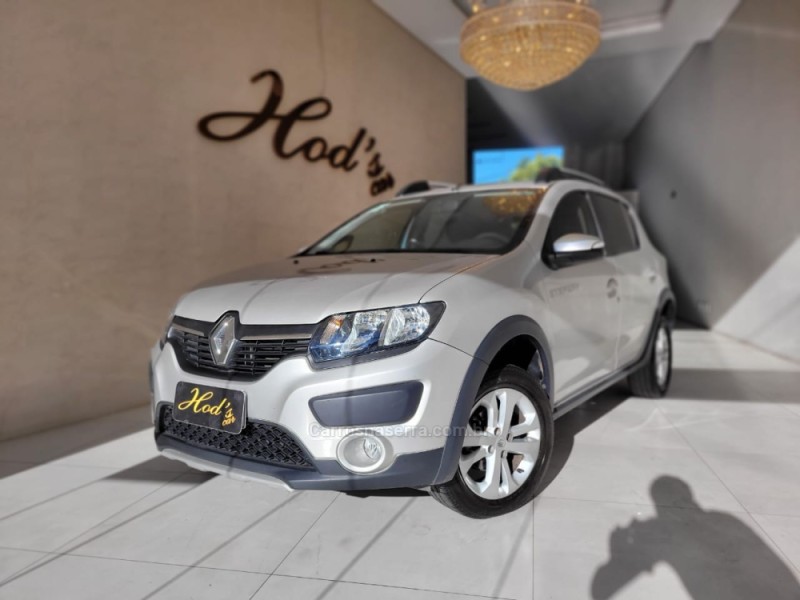 sandero 1.6 stepway 8v flex 4p automatizado 2015 canela