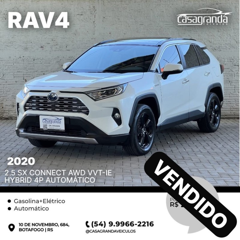 rav4 2.5 sx connect awd vvt ie hybrid 4p automatico 2020 bento goncalves