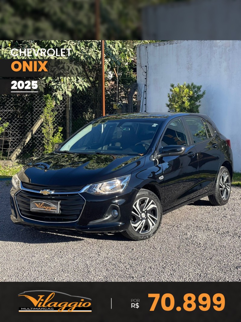 CHEVROLET - ONIX - 2024/2025 - Preta - R$ 70.899,00