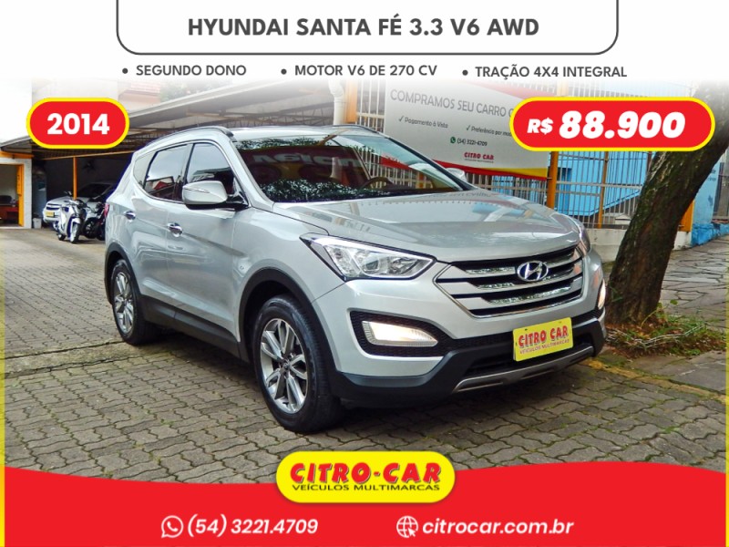 santa fe 3.3 mpfi 4x4 v6 270cv gasolina 4p automatico 2014 caxias do sul