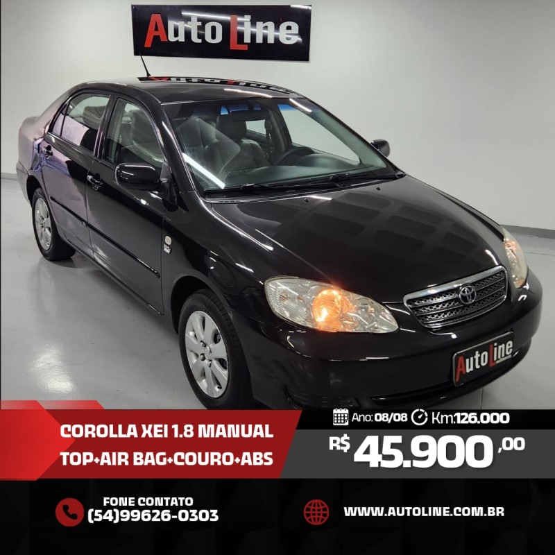 COROLLA 1.8 XEI 16V GASOLINA 4P MANUAL - 2008 - BENTO GONçALVES