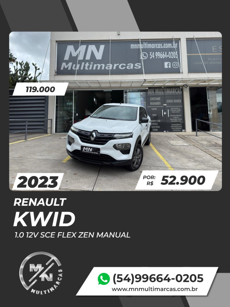 kwid 1.0 12v sce flex zen manual 2023 bento goncalves