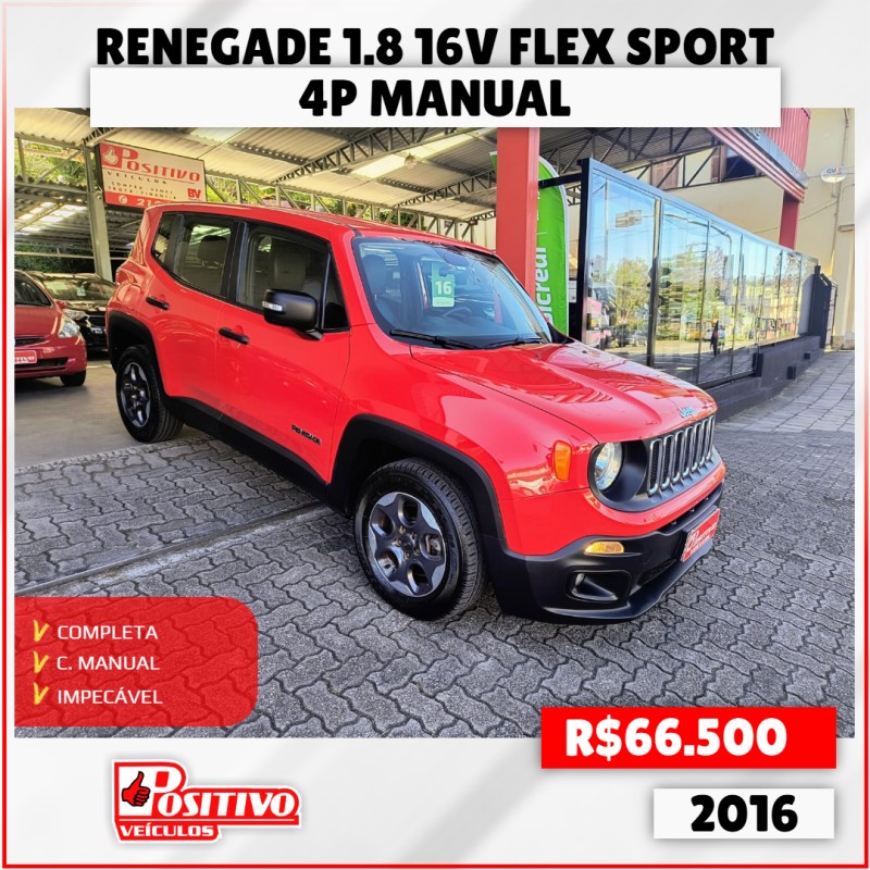 renegade 1.8 16v flex sport 4p manual 2016 caxias do sul